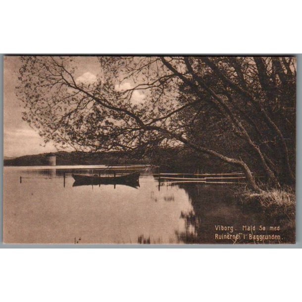Viborg - Hald S� med Ruinerne i Baggrunden  - Postkort - Ubrugt