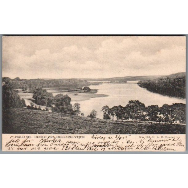 Hald S� - Udsigt fra Dollerupvejen - Postkort - Brugt