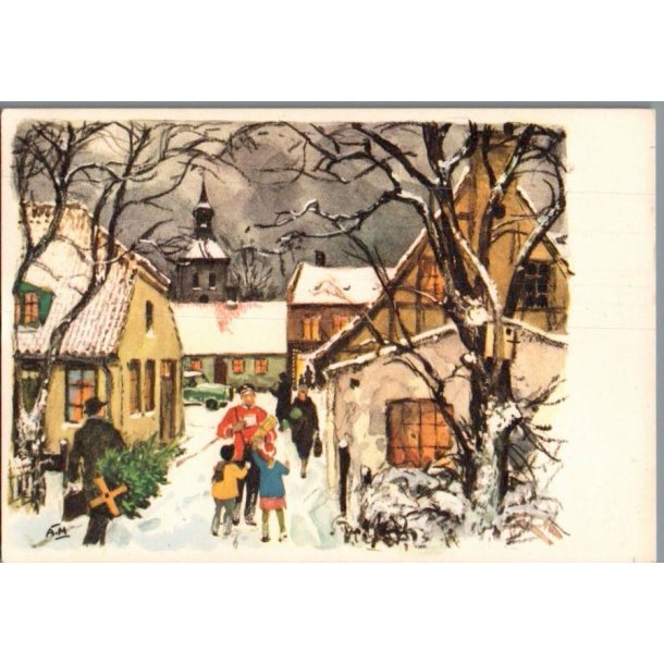Mathisen, Axel  - Julekort - Brugt
