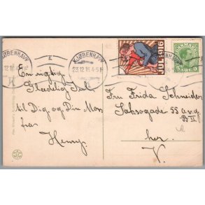 Julemrke 1916 p Postkort