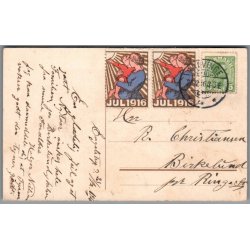 Julemrke 1916 p Postkort