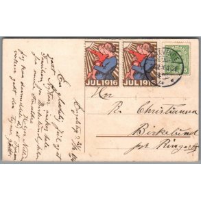 Julemrke 1916 p Postkort