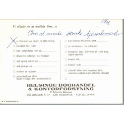 Helsinge Boghandel &amp; Kontorforsyning - 3200 Helsinge - Brevkort - Brugt