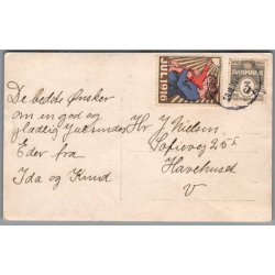 Julemrke 1916 p Postkort