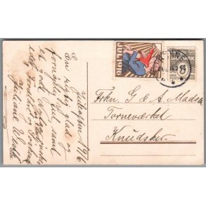 Julemrke 1916 p Postkort