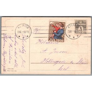 Julemrke 1916 p Postkort