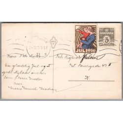 Julemrke 1916 p Postkort