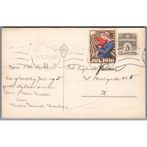 Julemrke 1916 p Postkort