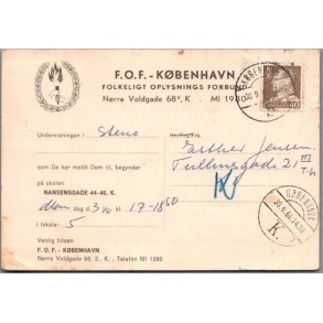 F.O.F.- K�benhavn - N�rre Voldgade 68  - Brevkort - Brugt