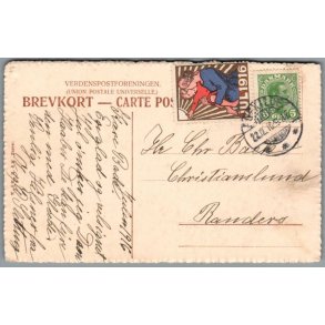 Julemrke 1916 p Postkort