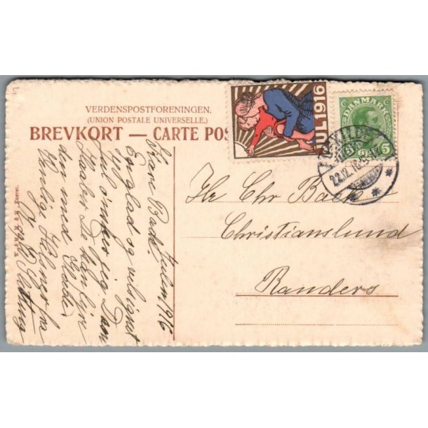 Julemrke 1916 p Postkort