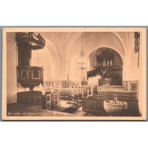 Det indre af S�ndre Sogn Kirke - Postkort - Brugt
