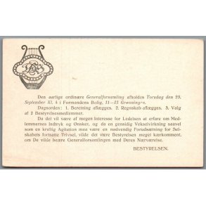 Generalforsamling - Gr�nningen  - Helsagskort - Ubrugt