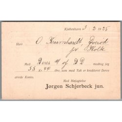 J�rgen Schjerbeck jun. - Kj�benhavn B. - Brevkort - Brugt