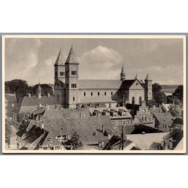 Viborg -  Udsigt mod Domkirken - Postkort - Ubrugt