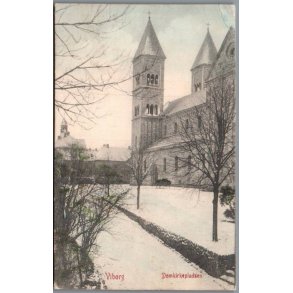 Viborg Domkirkepladsen - Postkort - Brugt - Svagt hj�rne !