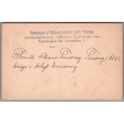 Foreningen af Officerer udenfor aktiv Tjeneste  - Brevkort - Brugt