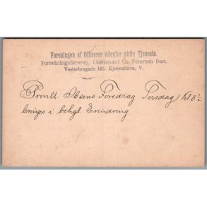 Foreningen af Officerer udenfor aktiv Tjeneste  - Brevkort - Brugt