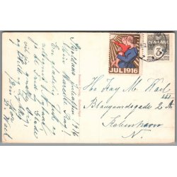 Julem�rke 1916 p� Postkort