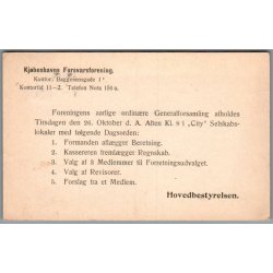 Kj�benhavns Forsvansforening - Baggesensgade 1 - Brevkort - Brugt