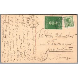 Julemrke 1915 p Postkort til Norge