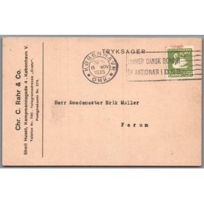 Chr. C. Rahr & Co. Kampmandsgade 4 - V.  - Tryksagskort u/n - Brugt