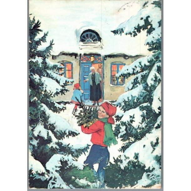 Mathisen, Axel  - Julekort - Brugt