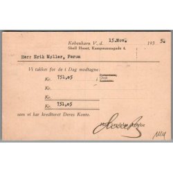 Chr. C. Rahr &amp; Co. Kampmandsgade 4 - V.  - Tryksagskort u/n - Brugt