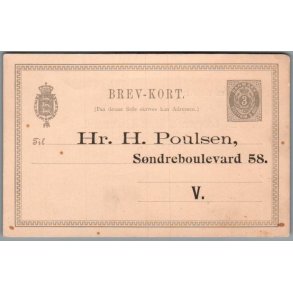 H. Poulsen - S�ndreboulevard 58 - V. - Udbedes : Et Tospands L�s Gulvsand  - Helsagskort u/n - Ubrugt