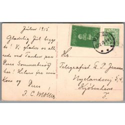 Julemrke 1915 p Postkort