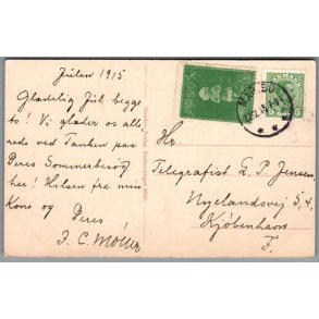 Julemrke 1915 p Postkort
