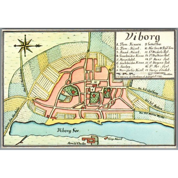Viborg - Kopi af kort 8. August 1782 - 