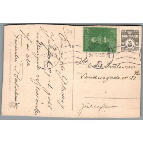 Julemrke 1915 p Postkort