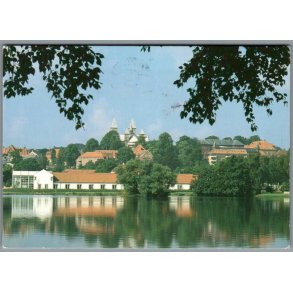 Viborg - Udsigt mod Damkirken -  Postkort - Brugt