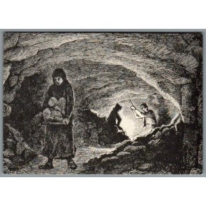 Kove i en Daubjerg Kalkgrube - Postkort - Brugt