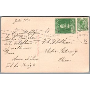 Julemrke 1915 p Postkort