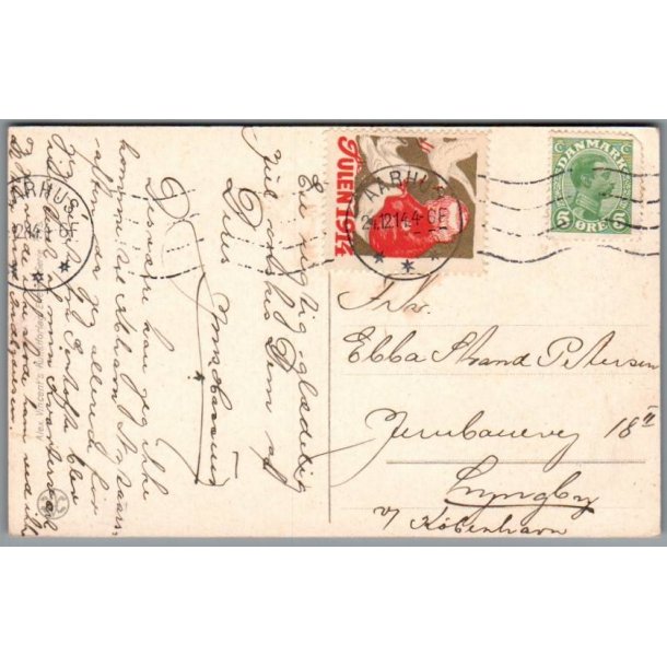 Julemrke 1914 p Postkort