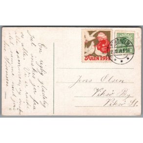 Julemrke 1914 p Postkort