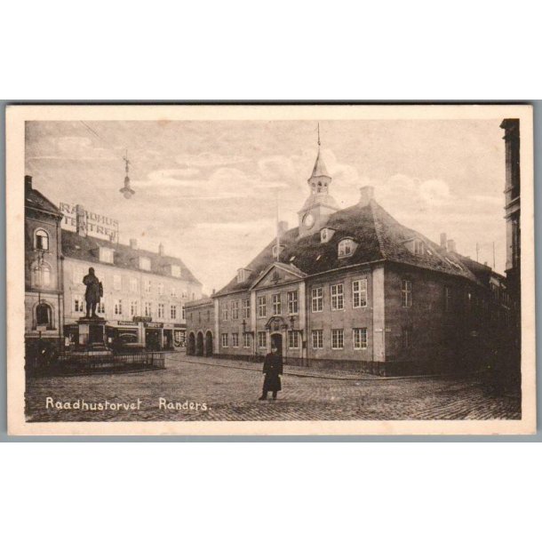 Raadhustorvet - Randers - Postkort - Ubrugt