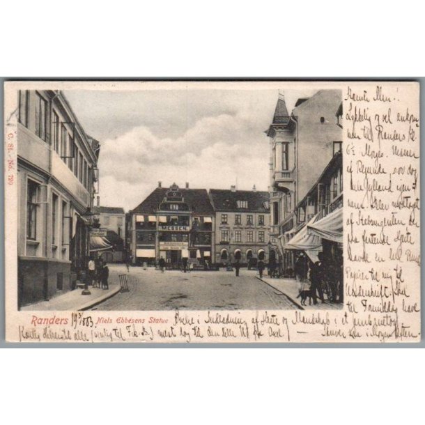 Randers - Niels Ebbesens Statue - Postkort - Brugt