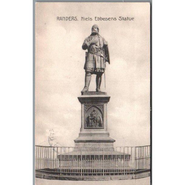 Randers - Niels Ebbesens Statue - Postkort - Brugt