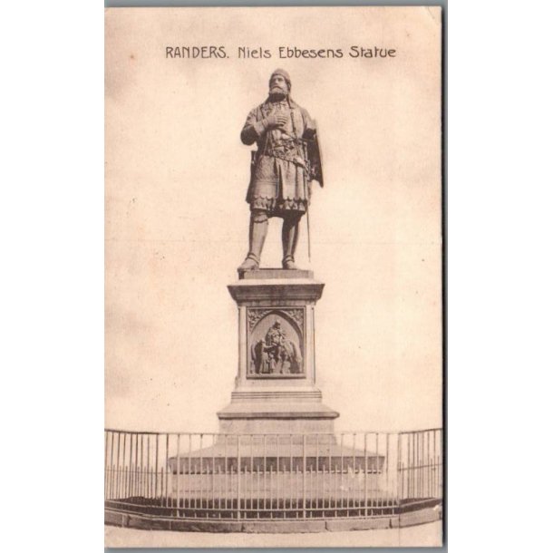 Randers - Niels Ebbesens Statue - Postkort - Brugt