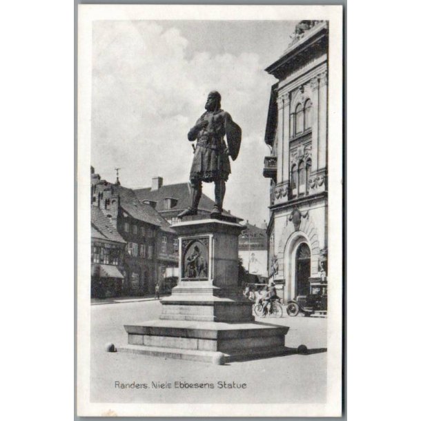 Randers - Niels Ebbesens Statue - Postkort - Ubrugt
