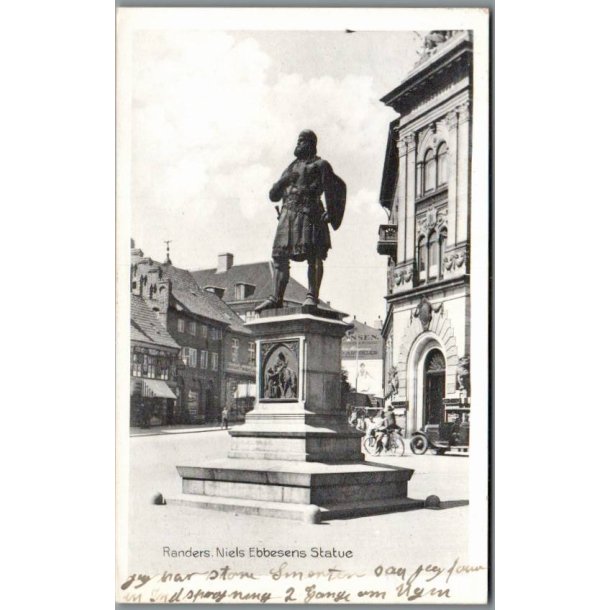 Randers - Niels Ebbesens Statue - Postkort - Brugt