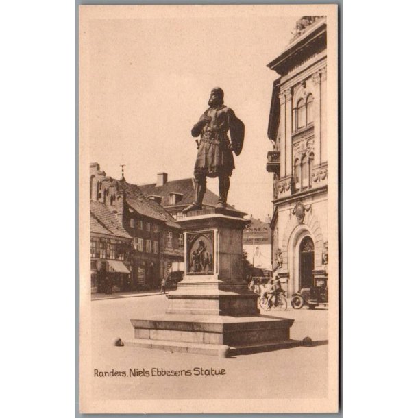 Randers - Niels Ebbesens Statue - Postkort - Ubrugt