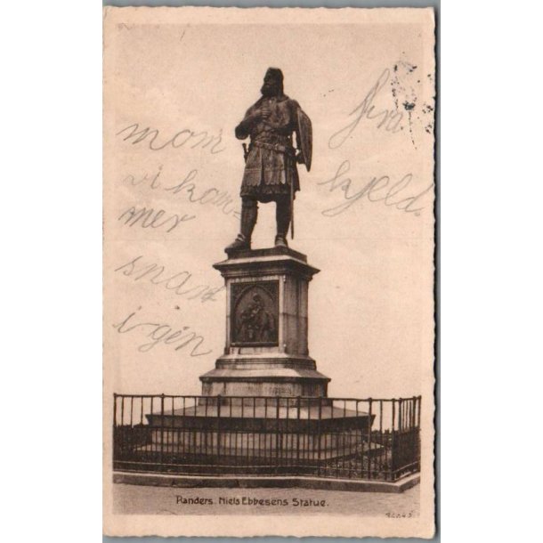 Randers - Niels Ebbesens Statue - Postkort - Brugt