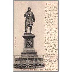Randers - Niels Ebbesens Statue - Postkort - Brugt
