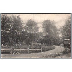 Fladbro - Parti af Haven - Postkort - Brugt