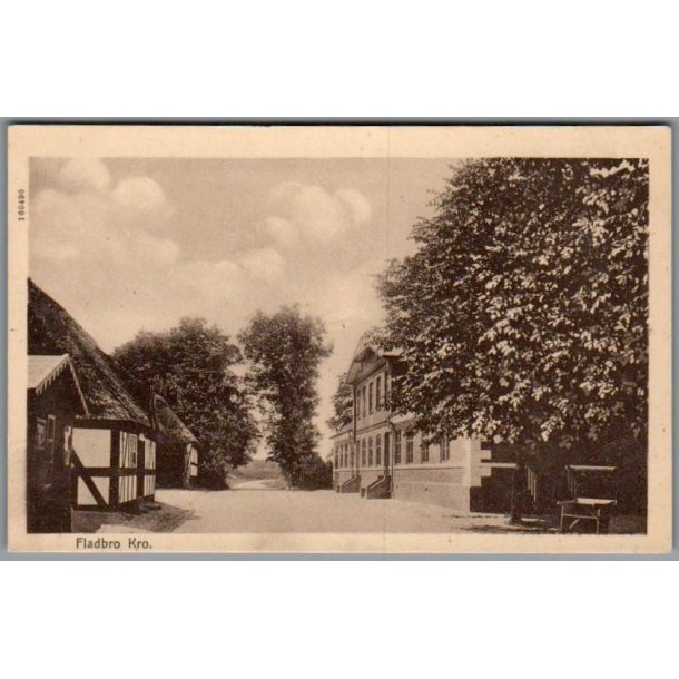 Fladbro Kro - Randers - Postkort - Ubrugt
