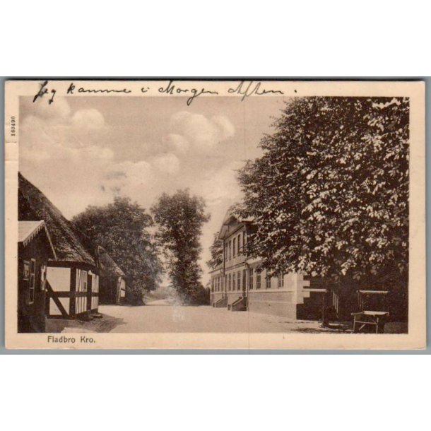 Fladbro Kro - Randers - Postkort - Brugt